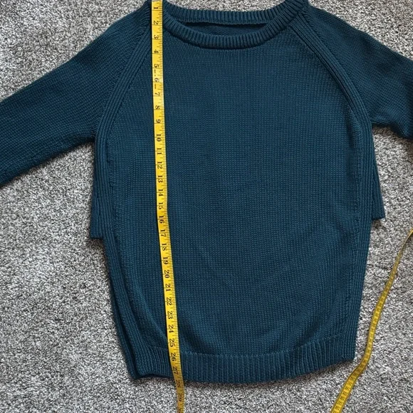 Lululemon Yin to You Chunky Knit Merino Wool Sweater - Deep Teal Alberta Lake - Picture 8 of 9